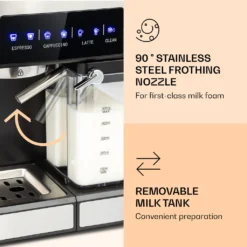 Arabica Comfort Espressomaschine 1350W 20 Bar 1,8l Touch-Bedienfeld Edelstahl -Bosch Verkäufe 0044b9ebf12ddd640922f12f68151da3