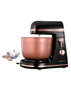 GOURMETmaxx Küchenmaschine Schwarz, Roségoldfarben