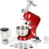 Klarstein Lucia Rossa Küchenmaschine Mixer (1200 Watt, 5 Liter Rührschüssel, Fleischwolf, Saftpresse ) - Rot -Bosch Verkäufe 0267735abd36ed0378567aad5df40f61