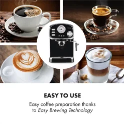 Espressionata Gusto Espressomaschine 1100W 15 Bar Druck Schwarz -Bosch Verkäufe 04461a461845cdbf78b466554b2e5a1c