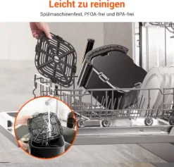 ULTENIC K10 XL Heißluftfritteuse, 5L Airfryer Mit 11 Programmen, Airfryer Mit Online-Rezepten, Touchscreen,1500W [Energieklasse A+++] -Bosch Verkäufe 0536a9f88f09dcbd79e3e2630d2ea261