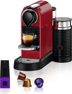 Krups XN7615.19 Nespresso Citiz & Milk Kaffeekapselmaschine (1260 Watt, Wassertankkapazität: 1l, Pumpendruck: 19 Bar) Rot -Bosch Verkäufe 05ac1ec756e6deb20ac0ab4a45c645ca