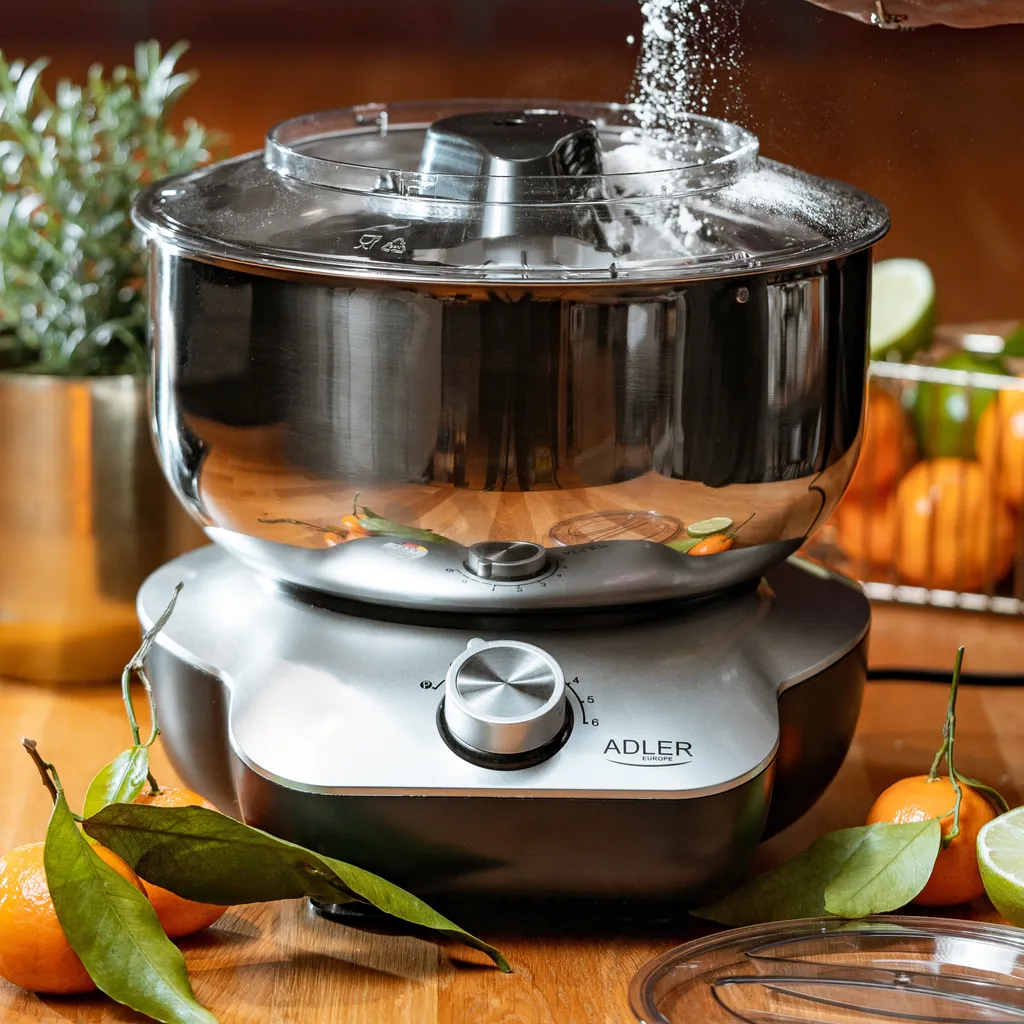 Adler AD 4222 KÃ1/4chenmaschine, Kunststoffgehäuse, 1200 Watt, 5 L Behälter, 7 Geschwindigkeiten 4 Adler AD 4222 KÃ1/4chenmaschine, Kunststoffgehäuse, 1200 Watt, 5 L Behälter, 7 Geschwindigkeiten – Bild 2