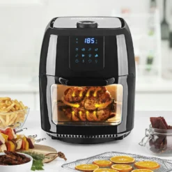 GOURMETmaxx Heißluft-Fritteuse Digital - Fritteuse, Ofen & Drehgrill In Einem - Heißluftfritteuse - Schwarz XXXL Heißluft Fritteuse Airfryer Digital Backofen Fettfrei Drehgrill 9L Pommes -Bosch Verkäufe 0947ca3fe2a29f8716207450179e94f6
