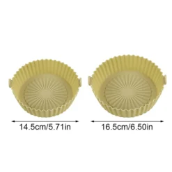 Wiederverwendbare Air Fryer Liner Pad Silikontopf Antihaft Dampfpad Backeinsatz Air Fryer Zubehör Heißluftfritteuse Matte Für Mikrowelle Küche Kochmatte Gelb 14,5cm -Bosch Verkäufe 0bbcebf57744594582fa535e94a73502