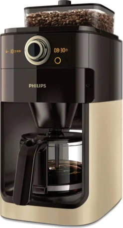 Philips HD7768/90 Grind & Brew Filter Kaffeemaschine, Mahlwerk, Timer, Champagner/schwarz -Bosch Verkäufe 0cf913b2a5062d2f7e8cc9e6e8dd0b05