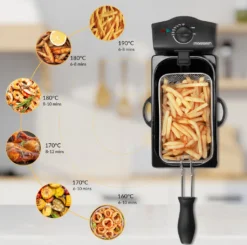 Monzana Fritteuse 3 L Edelstahl Temperaturregler Bis 190°C Sichtfenster Spülmaschinengeeignet 2000 W Filter Kontrollleuchte Küche Kaltzonen-Fritteuse -Bosch Verkäufe 0e82ae3764b4941d7101b9fa1553080a