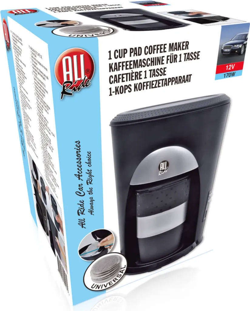 All Ride Kaffeemaschine Auto - Pads - 12V - 1 Tasse 4 All Ride Kaffeemaschine Auto - Pads - 12V - 1 Tasse – Bild 2