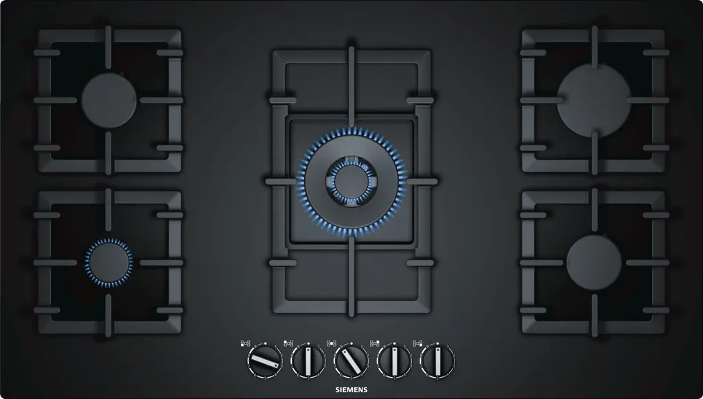 Siemens IQ500 EP9A6QB90, Schwarz, Integriert, Gaskochfeld, Glas, 5 Zone(n), 5 Zone(n) 3 Siemens IQ500 EP9A6QB90, Schwarz, Integriert, Gaskochfeld, Glas, 5 Zone(n), 5 Zone(n)