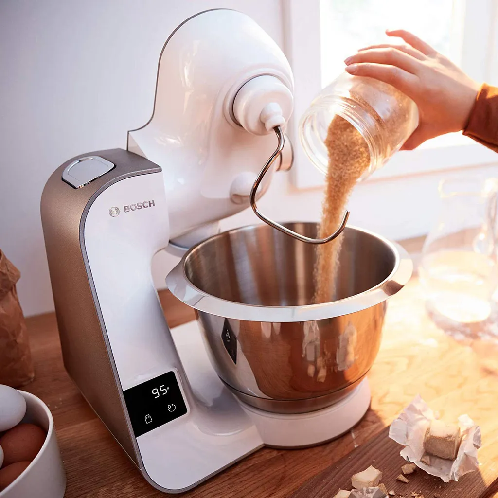 Bosch MUM5XW20 MUM 5 (champagne/weiß) Küchenmaschine, Rührschüssel, Knethaken, Flachrührer, Waage, Mixer-Aufsatz, Schneebesen 11 Bosch MUM5XW20 MUM 5 (champagne/weiß) Küchenmaschine, Rührschüssel, Knethaken, Flachrührer, Waage, Mixer-Aufsatz, Schneebesen – Bild 9