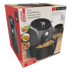 Cuisinier Deluxe Heißluftfritteuse Analog - 5 Liter - 230V - Airfryer - Heißluftofen - Temperatureinstellung Von 80°C Bis 200°C - 7/8 Personen - Schwarz -Bosch Verkäufe 1410ce097da54b8b31f2ec2f11685c39