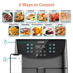 Cosori Smart 5,5-Liter Heißluftfritteuse Mit Spießgestell -Bosch Verkäufe 14a0563b8105b1fc38ac5002845ee2bb