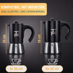 Thiru Espressokocher Induktion L Premium Mokkakanne Aus Edelstahl Inkl. Toolset (Silber, 4 Tassen (200ml)) -Bosch Verkäufe 1974bc1ccef9ac15af5d93dae2244a25