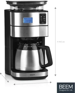 BEEM FRESH-AROMA-PERFECT II Filterkaffeemaschine Mit Mahlwerk - Thermo Kaffeemaschine Filterkaffeemaschine 10 Tassen Timer Thermoskanne Edelstahl -Bosch Verkäufe 1d25da23d2b3c25097e6c908222a45d5