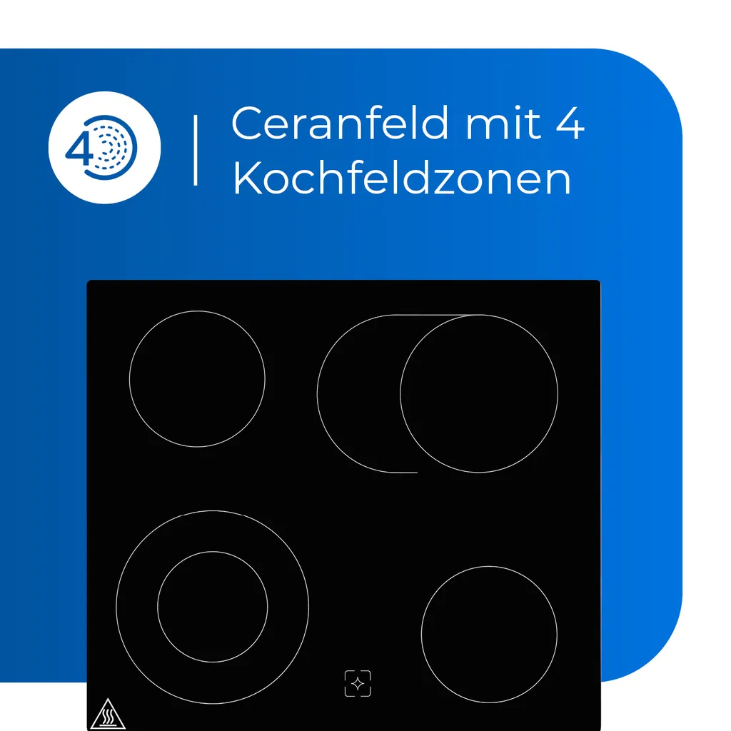 Exquisit EHE 185-1.2-Set Einbau-Herd Glaskeramikkochfeld | Ober-/Unterhitze | Inox 5 Exquisit EHE 185-1.2-Set Einbau-Herd Glaskeramikkochfeld | Ober-/Unterhitze | Inox – Bild 3