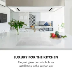 Klarstein Virtuosa 4 Glaskeramik-Kochfeld , Autark , 59 Cm , 4 Zonen: 6500 Watt , Zweifach-Zone , 4 Kochzonen , 9 Stufen , Timer , Rahmenlos , Timer , Kindersicherung , Weiß -Bosch Verkäufe 2390403074953ebd0313bf2f9603fad8