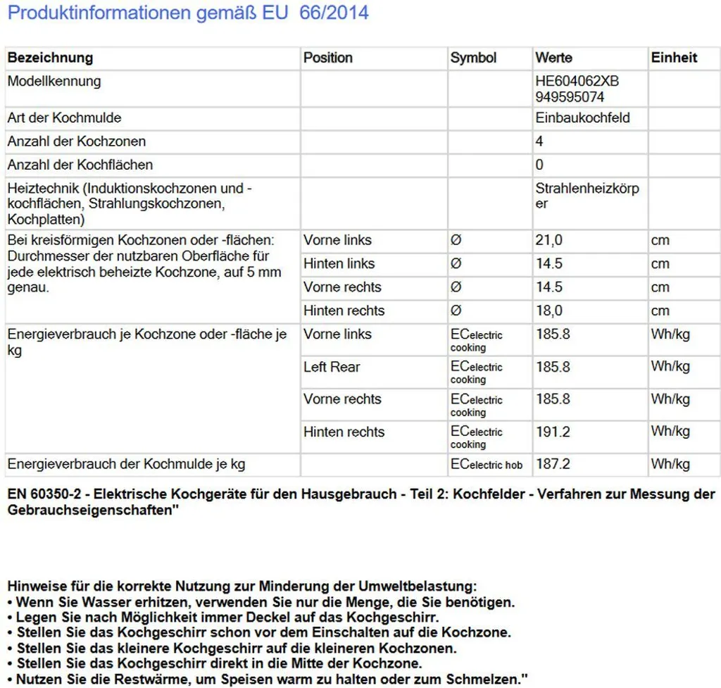AEG - Kombi 3025 (EES33101ZM + HE604062XB) - Einbau-Herdset - Edelstahl 11 AEG - Kombi 3025 (EES33101ZM + HE604062XB) - Einbau-Herdset - Edelstahl – Bild 9
