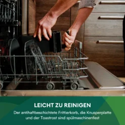 CHEFREE AFW01 Heißluftfritteuse, Mit Visuelles Fensterdesign, Kompaktfriteusen Mit 5L Fassungsvermögen Und 6 Voreingestellte Progra -Bosch Verkäufe 24d990e885872fdf4582f67e8851f11b
