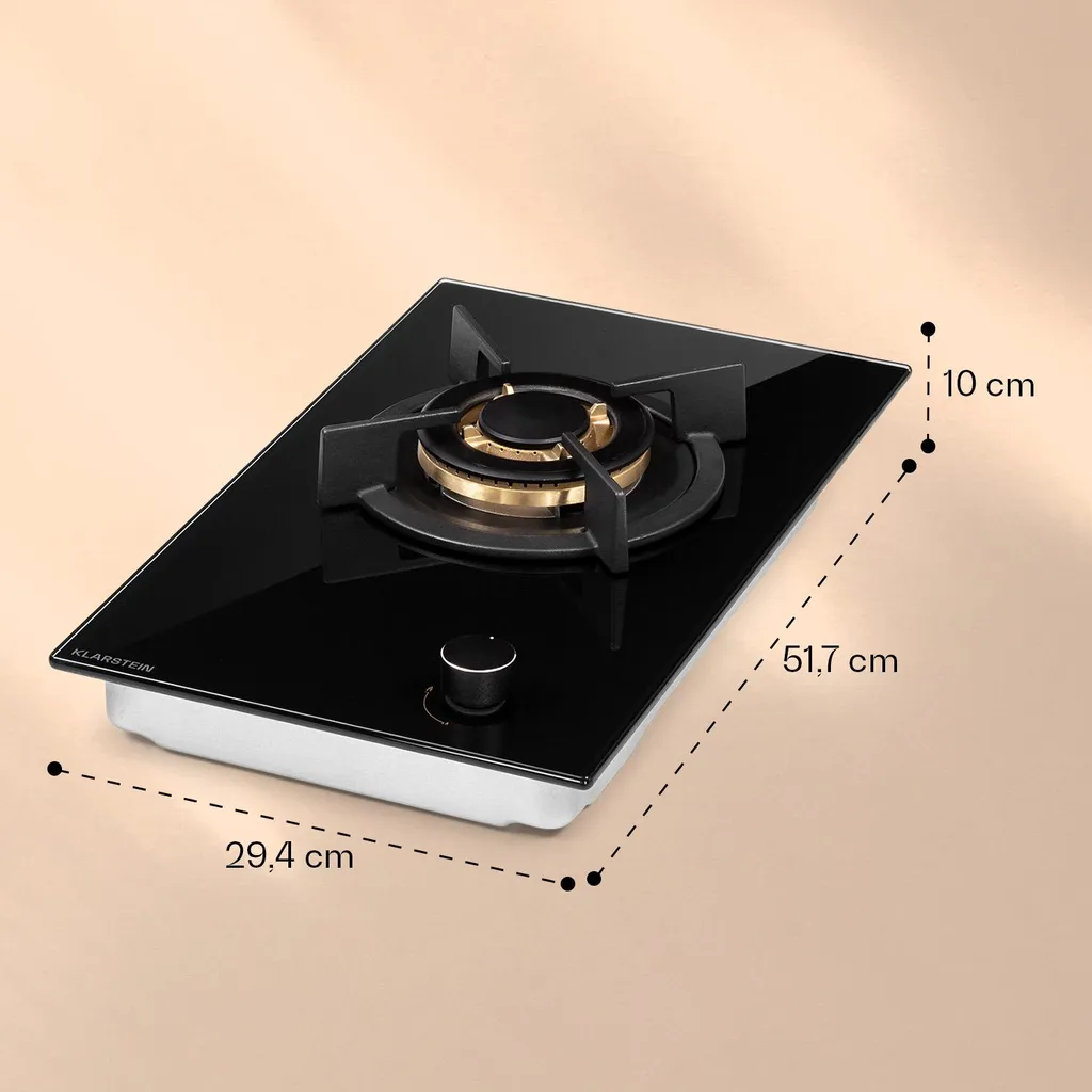 Klarstein Gaskochfeld Einbau Gasherd - Messing-Brenner - Erdgas/Propangas - Glaskeramik - Automatische Abschaltung - Topfträger Aus Gusseisen - 30 Cm - 1-flammig - Weiß Einbau Gas Kochfeld Gasherd 1 Kochfeld Herdplatte Kochplatte Einbaukochfeld 8 Klarstein Gaskochfeld Einbau Gasherd - Messing-Brenner - Erdgas/Propangas - Glaskeramik - Automatische Abschaltung - Topfträger Aus Gusseisen - 30 Cm - 1-flammig - Weiß Einbau Gas Kochfeld Gasherd 1 Kochfeld Herdplatte Kochplatte Einbaukochfeld – Bild 6