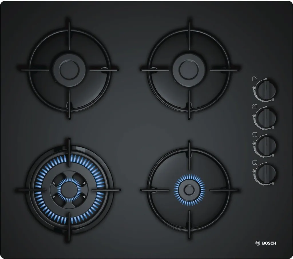 Bosch POH6B6B10 Gaskochfeld 60cm WOK Schwarz Hartglas GAS KOCHFELD 3 Bosch POH6B6B10 Gaskochfeld 60cm WOK Schwarz Hartglas GAS KOCHFELD