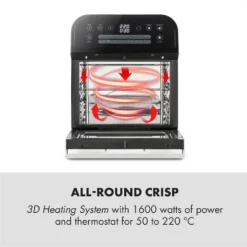 AeroVital Cube Heißluftfritteuse 1600W 12l Timer 16 Programme Schwarz -Bosch Verkäufe 25ba83033ad15422dcb4f5e21ed2306a