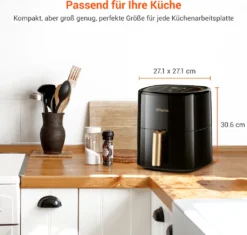 ULTENIC K10 XL Heißluftfritteuse, 5L Airfryer Mit 11 Programmen, Airfryer Mit Online-Rezepten, Touchscreen,1500W [Energieklasse A+++] -Bosch Verkäufe 26bbfbda07dda14dba4cb57258f2696e