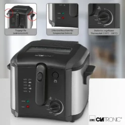 Clatronic Fritteuse 1600 W Schwarz FR 3649 -Bosch Verkäufe 2a192cb9c08c924ab9c437016275fc0c