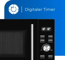 Exquisit Mikrowelle MW8023-F-240DIG Schwarz | 750 Watt | 1000 Watt Grill | Timer | Auftaufunktion -Bosch Verkäufe 2cafb46e33283aa2bdac44c30cf44ce5