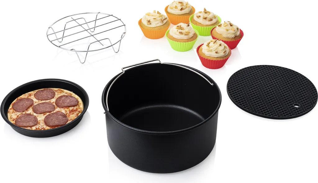 Princess 10-tlg. Heißluftfritteuse-Zubehör-Set 5,2L Metall Und Silikon 11 Princess 10-tlg. Heißluftfritteuse-Zubehör-Set 5,2L Metall Und Silikon – Bild 9