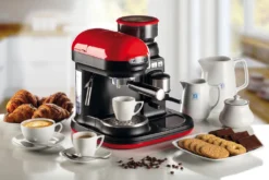 Ariete Siebträger-Espressomaschine Moderna Mit Kaffeemühle Und Aufschäumdüse, Rot/schwarz -Bosch Verkäufe 31fc9a2313f69f9d9210147e4769ddce