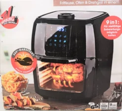 GOURMETmaxx Heißluft-Fritteuse Digital - Fritteuse, Ofen & Drehgrill In Einem - Heißluftfritteuse - Schwarz XXXL Heißluft Fritteuse Airfryer Digital Backofen Fettfrei Drehgrill 9L Pommes -Bosch Verkäufe 32888396d663d9286a20182f2d66a8a8