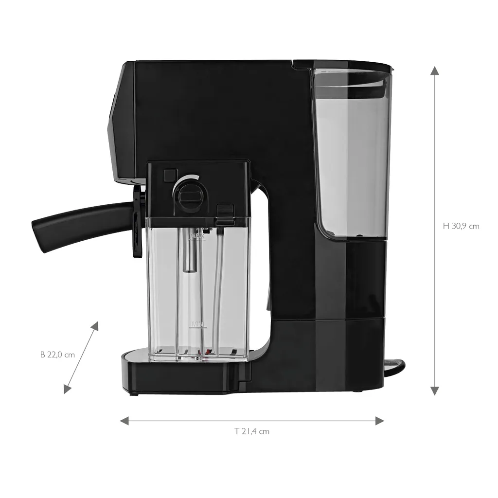 Espressomaschine Siebträger Maschine Barista Edelstahl Milchschaumdüse 20 Bar 8 Espressomaschine Siebträger Maschine Barista Edelstahl Milchschaumdüse 20 Bar – Bild 6