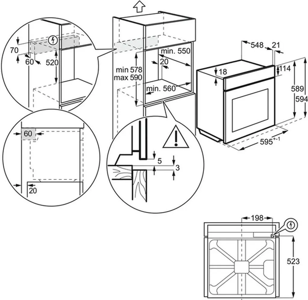 AEG - Kombi 3025 (EES33101ZM + HE604062XB) - Einbau-Herdset - Edelstahl 7 AEG - Kombi 3025 (EES33101ZM + HE604062XB) - Einbau-Herdset - Edelstahl – Bild 5