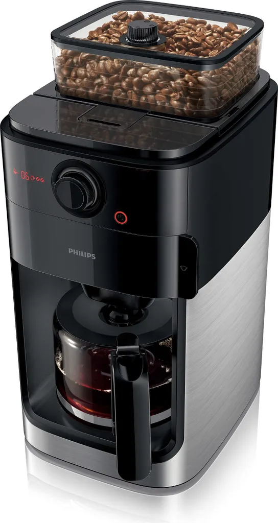 Philips Grind + Brew Filterkaffeemaschine Mit Mahlwerk, 1.2 L Glaskanne, Bis Zu 12 Tassen, Metall, Schwarz (HD7767/00) 5 Philips Grind + Brew Filterkaffeemaschine Mit Mahlwerk, 1.2 L Glaskanne, Bis Zu 12 Tassen, Metall, Schwarz (HD7767/00) – Bild 3