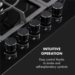 Klarstein Gasherd Einbau-Gaskochfeld - Sabaf-Brenner - Gaskochfeld Für Propan/Erdgas - Gasherd Kochfeld Einbau Gasherd - Glaskeramik - 5-Flammig - Schwarz Einbau Gas Kochfeld Gasherd 5 Platten Kochfelder Herdplatte Kochplatte Einbaukochfeld -Bosch Verkäufe 3873e319bbb665f997793e2c16b78d75
