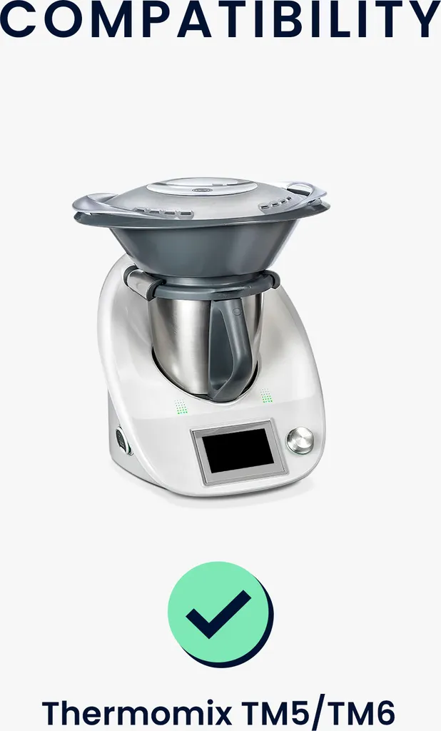 Kwmobile Hülle Kompatibel Mit Thermomix TM5 / TM6 - Küchenmaschine Abdeckhaube - In Weiß Schwarz Herz Brush 6 Kwmobile Hülle Kompatibel Mit Thermomix TM5 / TM6 - Küchenmaschine Abdeckhaube - In Weiß Schwarz Herz Brush – Bild 4