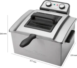 ProfiCook PC-FR 1038 Doppelfritteuse Mit 2 Kleinen Und Einem Großen Frittierkorb, 5 Liter Kapazität, Edelstahlgehäuse, 3000 Watt -Bosch Verkäufe 39a5118fd5555dab29ffad578b674ccf