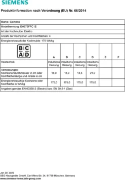 Siemens Induktionskochfeld EH675FFC1E BRÄTERZONE Autark SCHOTT CERAN® -Bosch Verkäufe 3a25c6623894238d8168bffd2acc2c79
