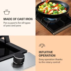 Klarstein Alchemist Gaskochfeld . Wokbrenner Aus Aluminium , Inklusive Schlauch Und Druckminderer , Elektrische Zündung , Für Flüssig- Oder Erdgas , Glaskeramik -Bosch Verkäufe 3a2ea9ec396a00a9f84c56d7a7aacaa1