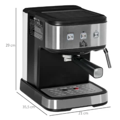 HOMCOM Espressomaschine Kaffeemaschine Aus Edelstahl Siebträgermaschine Mit Milchschäumer 1,5L Wassertank 15 Bar Für Espresso Cappuccino Latte Milchkaffee 850 W -Bosch Verkäufe 3bf653cefb9d8600b5a01d6d2e98ca77