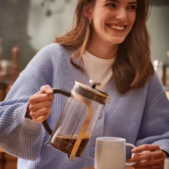 Tchibo Siebstempelkanne, French Press, Edelstahlsieb, Borosilikatglas, 800ml, Silber -Bosch Verkäufe 3c2dc65f67ed12ff7e84cd470a942b80