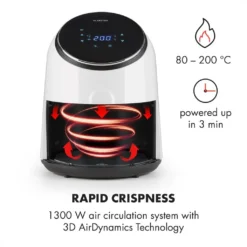 AirVital Heißluftfritteuse 1300W 2,5l CeraPlus-Antihaft Touch Weiß 10 AirVital Heißluftfritteuse 1300W 2,5l CeraPlus-Antihaft Touch Weiß -Bosch Verkäufe 3dbd3303c1e0a44510aa727ed722cce6