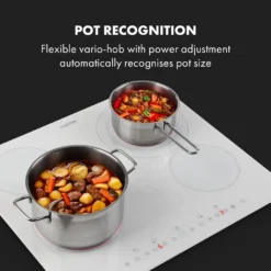 Klarstein Virtuosa 4 Glaskeramik-Kochfeld , Autark , 59 Cm , 4 Zonen: 6500 Watt , Zweifach-Zone , 4 Kochzonen , 9 Stufen , Timer , Rahmenlos , Timer , Kindersicherung , Weiß -Bosch Verkäufe 3ee829dee5681333cbcd84e65f48e64e