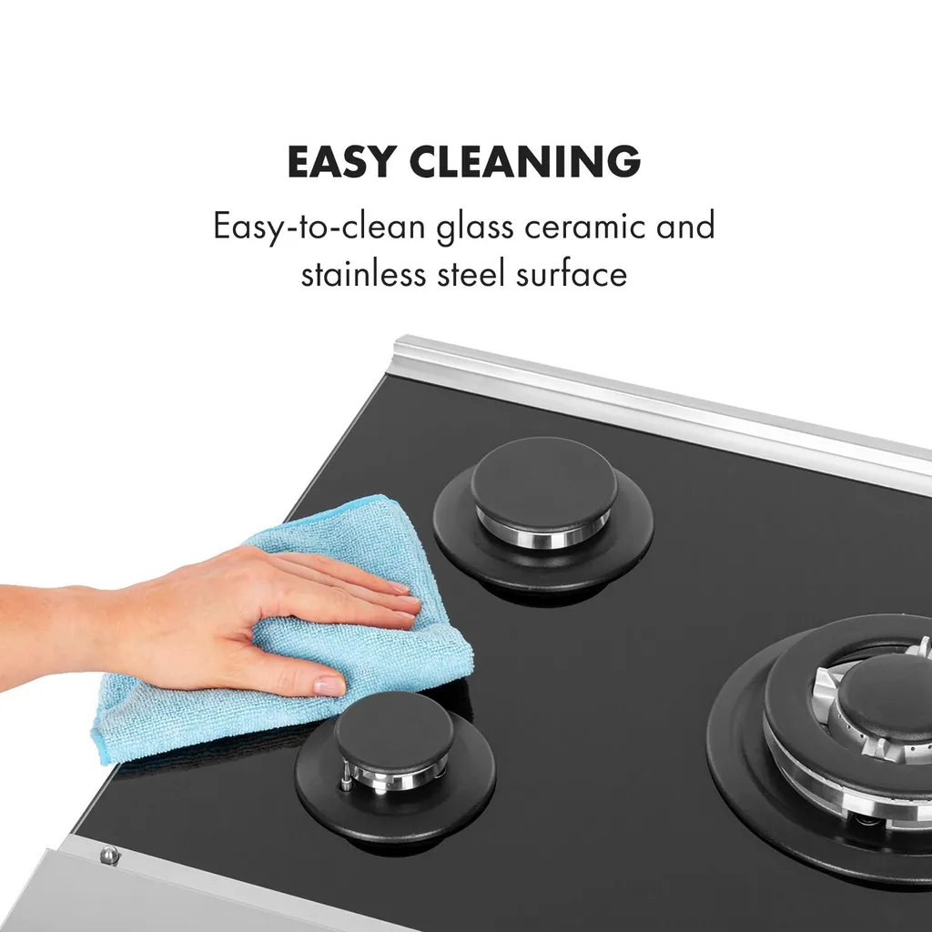 Klarstein Alchemist 5 Zonen Gaskochfeld , 5-flammig , Autark , 68 Cm , Einbau , Aluminium-Brenner , Stark-Brenner , Erdgas/Butangas , Edelstahl , Automatische Abschaltung , Topfträger Aus Gusseisen , Glaskeramik , Inkl. Schlauch Und Druckminderer , Schwarz 10 Klarstein Alchemist 5 Zonen Gaskochfeld , 5-flammig , Autark , 68 Cm , Einbau , Aluminium-Brenner , Stark-Brenner , Erdgas/Butangas , Edelstahl , Automatische Abschaltung , Topfträger Aus Gusseisen , Glaskeramik , Inkl. Schlauch Und Druckminderer , Schwarz – Bild 8