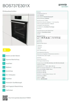 HERDSET Gorenje Einbaubackofen Mit Glaskeramikkochfeld - Autark, 80 Cm BräterZone -Bosch Verkäufe 4208e10e06e2ef3fc8ca1f25fdde2af7