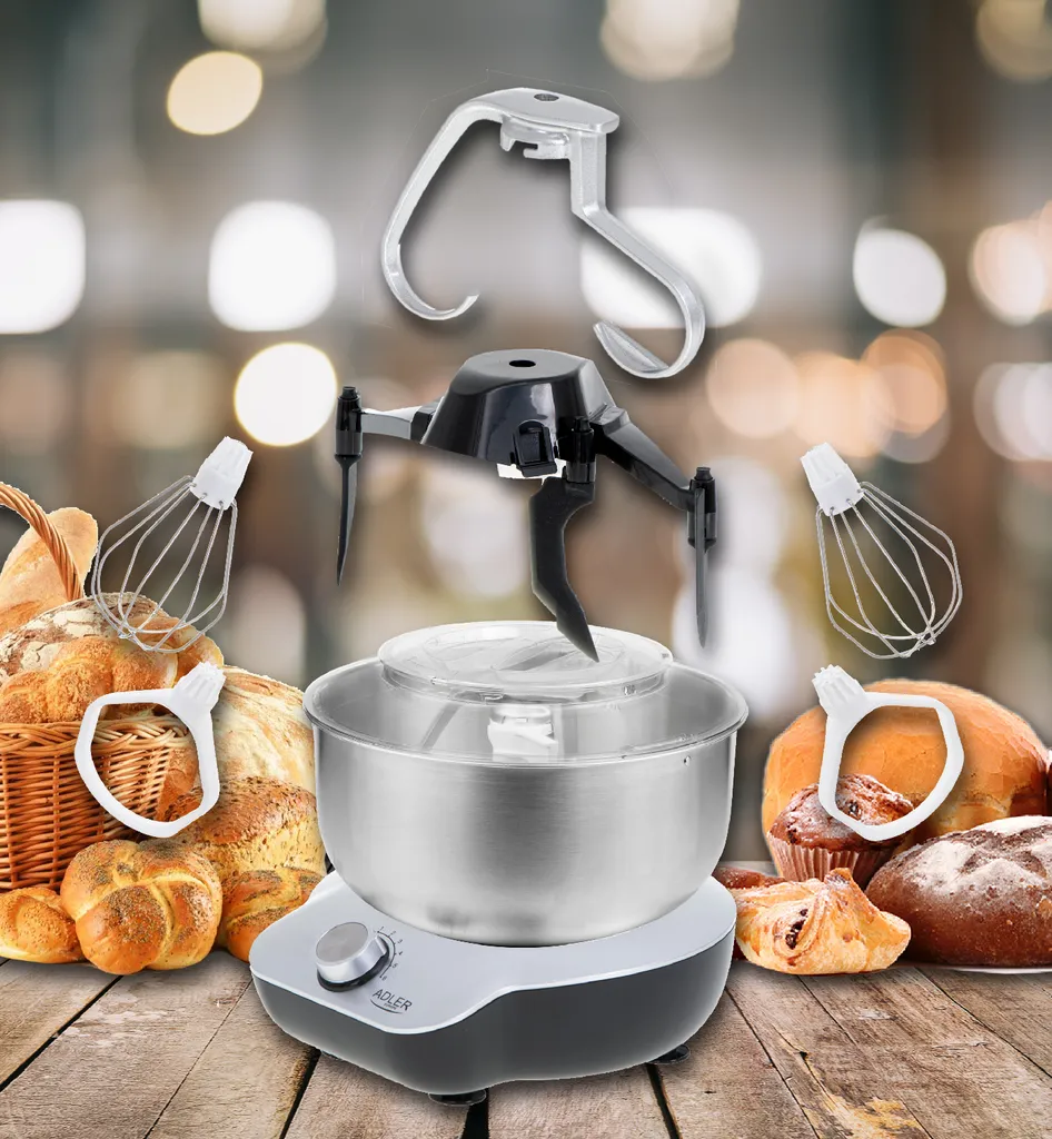 Adler AD 4222 KÃ1/4chenmaschine, Kunststoffgehäuse, 1200 Watt, 5 L Behälter, 7 Geschwindigkeiten 5 Adler AD 4222 KÃ1/4chenmaschine, Kunststoffgehäuse, 1200 Watt, 5 L Behälter, 7 Geschwindigkeiten – Bild 3