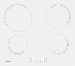 Candy, 60 Cm HiLight-Kochfeld, Weiß, Rahmenlos, Rahmenlos CH64CCW