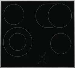Amica KMC 742 600 E, Autarkes Glaskeramikkochfeld, 60 Cm, Edelstahlrahmen, 4 Kochzonen