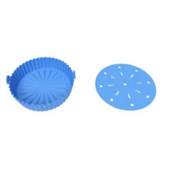 2er/set Silikon Heißluftfritteuse Korb, Backform + Isolations Pad, Küchenzubehör, Blau -Bosch Verkäufe 4ac6e55279737f8a28e77933986a1222