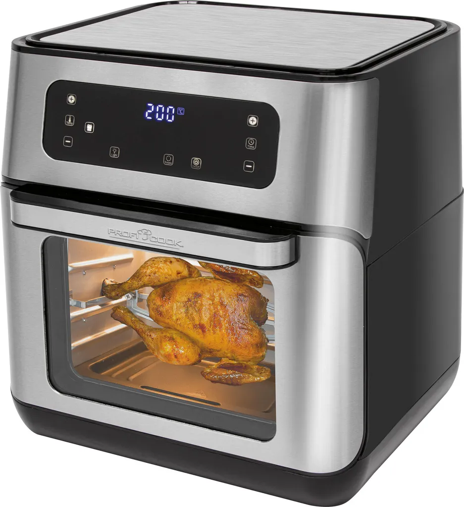 ProfiCook PC-FR 1200 H Heißluft-Fritteuse, 9 Automatikprogramme Inkl. Variabler Zeit Und Temperatureinstellung, Kapazität: Ca. 11 Liter, 4 Einschubhöhen Für Optimale Backergebisse, Edelstahl-schwarz 11 ProfiCook PC-FR 1200 H Heißluft-Fritteuse, 9 Automatikprogramme Inkl. Variabler Zeit Und Temperatureinstellung, Kapazität: Ca. 11 Liter, 4 Einschubhöhen Für Optimale Backergebisse, Edelstahl-schwarz – Bild 9